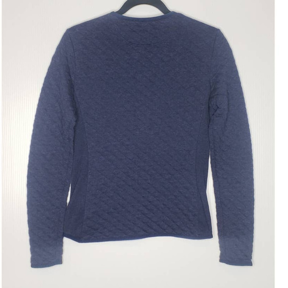Guideboat Co. J’Adore Quilted Half-Zip Pullover Sweater Top Small Blue - Picture 10 of 11